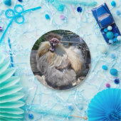 Assiettes En Carton Un Poulet Fluffeux Laide, (Fête)