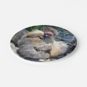 Assiettes En Carton Un Poulet Fluffeux Laide, (Angle)