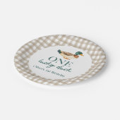 Assiettes En Carton Un premier anniversaire de Lucky Duck (Angle)