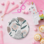 Assiettes En Carton Un rose (Fête)