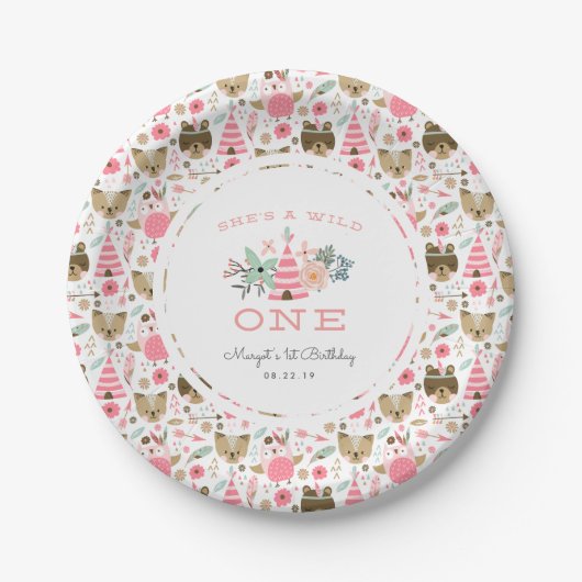 Assiettes En Carton Un sauvage | Première fête d'anniversaire (Devant)