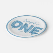 Assiettes En Carton Un seul ballon, premier plat d'anniversaire de la (Angle)