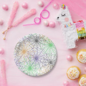 Assiettes En Carton Un simple Motif Web d'Halloween Spider (Fête)