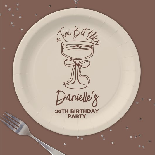 Assiettes En Carton Un Tini Bit plus vieux Espresso Martini 30e annive