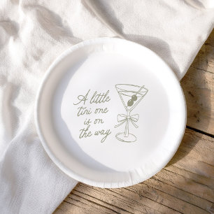 Assiettes En Carton Un Tini Se Trouve Sur Le Chemin Du Baby shower Mar