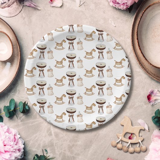 Assiettes En Carton Un Tini Sur Le Chemin Baby shower Espresso Martini