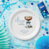 Assiettes En Carton Un Tini Sur Le Chemin Du Baby shower Garçon (Fête)
