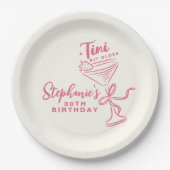 Assiettes En Carton Un Tini un peu plus vieux 30e anniversaire de Pink (Devant)