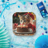 Assiettes En Carton Un voeu de Noël Puré (Fête)