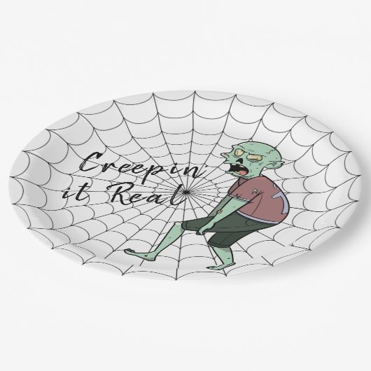Assiettes En Carton Un vrai zombie (Angle)