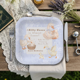 Assiettes En Carton Une Baby shower Canard bleu bêta