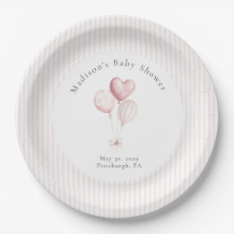 Assiettes En Carton Une Baby Shower Rose Douce de Lapin
