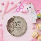 Assiettes En Carton Une Bébée brasse un Baby shower de café rustique (Fête)
