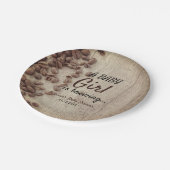 Assiettes En Carton Une Bébée brasse un Baby shower de café rustique (Angle)