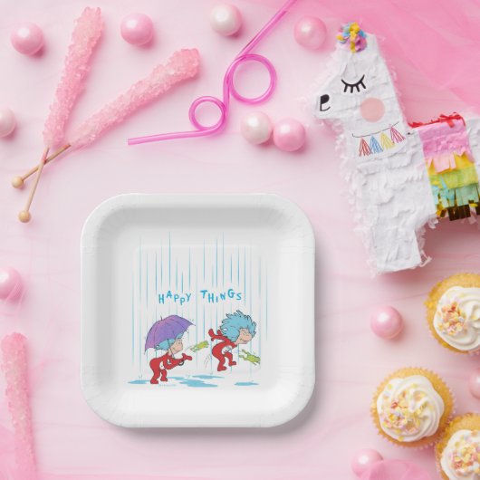 Assiettes En Carton Une chose deux choses heureuses (Fête)