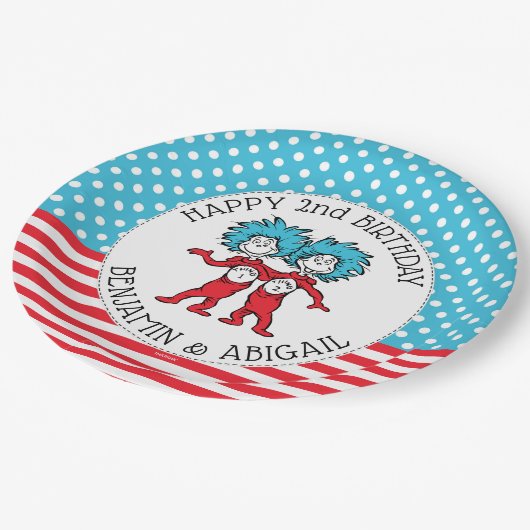 Assiettes En Carton Une chose deux | Jumeaux (Angle)