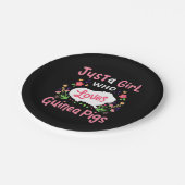 Assiettes En Carton Une Dame qui aime les cochons de Guinée (Angle)