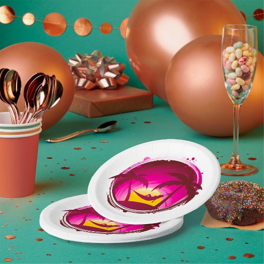 Assiettes En Carton Une Femme Dans Un Hamac