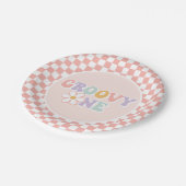 Assiettes En Carton Une fille Super Pink Daisy Checker (Angle)