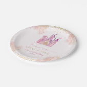 Assiettes En Carton Une fois Princesse 1er anniversaire fête (Angle)