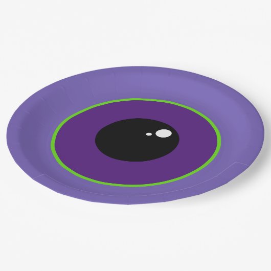 Assiettes En Carton Une grande plaque violette pour les yeux (Angle)