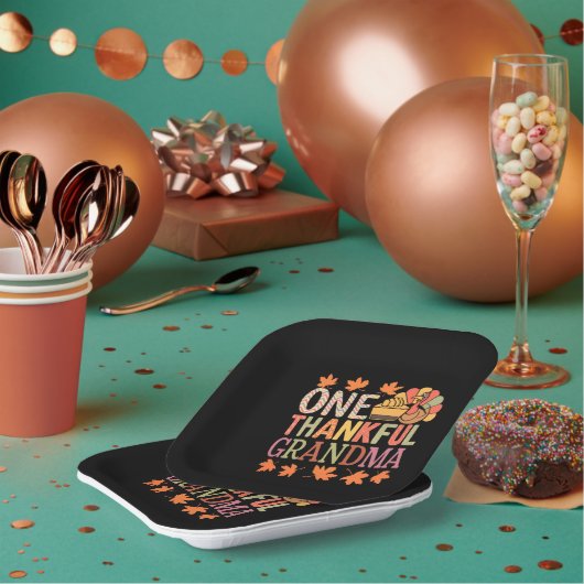 Assiettes En Carton Une Grandma Nana Turquie Thanksgiving Day (Multi)