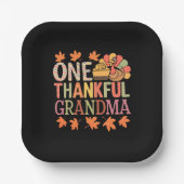 Assiettes En Carton Une Grandma Nana Turquie Thanksgiving Day (Recto)