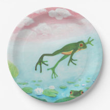 Une Grenouille S'Enfonce Dans L'Étang Illustration