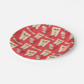 Assiettes En Carton Une histoire de Noël | Motif de lampes à lèvres (Angle)