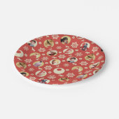 Assiettes En Carton Une histoire de Noël Rétro Snowflake Motif (Angle)