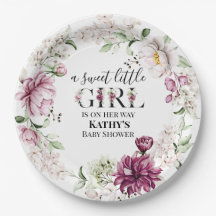 Une jolie petite fille Baby shower plaque de papie