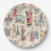 Assiettes En Carton Une journée à Paris (Devant)