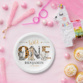 Assiettes En Carton Une jungle sauvage 1er plaque de papier d'annivers (Fête)