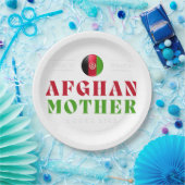 Assiettes En Carton Une mère afghane ressemble à une mère du drapeau a (Fête)