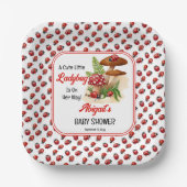Assiettes En Carton Une Mignonne Petite Ladybug Est En Chemin De Baby  (Recto)