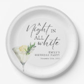 Assiettes En Carton Une nuit dans tout Anniversaire Blanc (Devant)