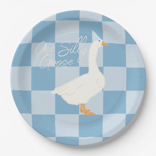 Assiettes En Carton Une oie idiote (Devant)