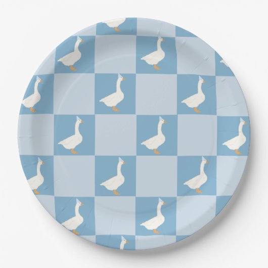 Assiettes En Carton Une oie idiote (Devant)