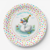 Assiettes En Carton Une oie sotte fête d'anniversaire (Devant)