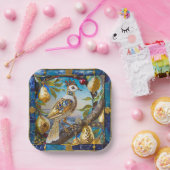 Assiettes En Carton Une perdrix dans un arbre à poires (Fête)