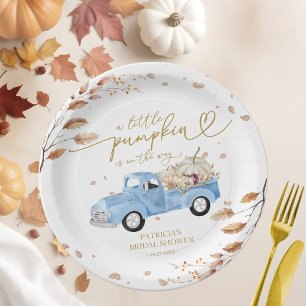 Assiettes En Carton Une petite citrouille est en route Baby Shower