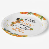 Assiettes En Carton Une petite Cutie est sur son chemin Baby shower Pl (Angle)