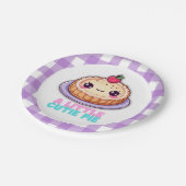 Assiettes En Carton Une Petite Cutie Pie Kawaii Purple Plaid Baby show (Angle)