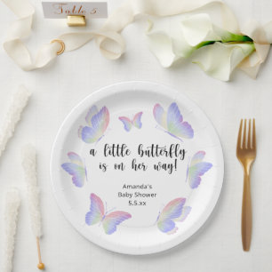 Assiettes En Carton Une petite fée est en route Baby Shower