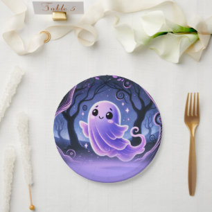 Assiettes En Carton Une petite fête d'anniversaire Halloween violette 