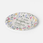 Assiettes En Carton une petite fille abstraite fleur sauvage d'aquarel (Angle)