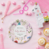 Assiettes En Carton Une Petite Fleur sauvage Invitation Baby shower fi (Fête)
