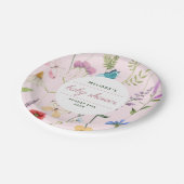 Assiettes En Carton Une Petite Fleur sauvage Invitation Baby shower fi (Angle)