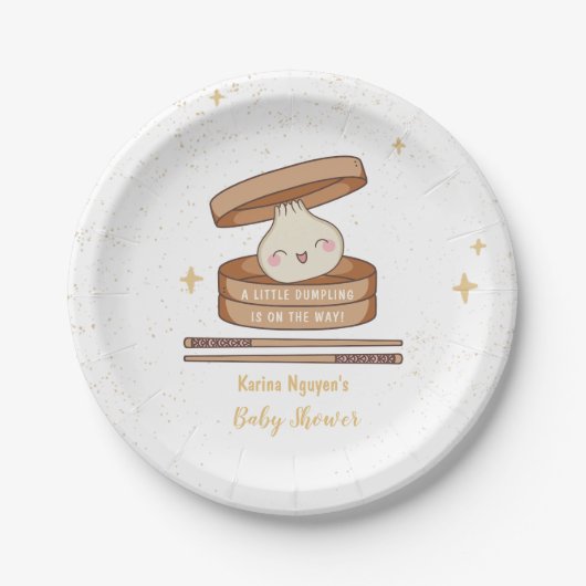 Assiettes En Carton Une Petite Invitation De Baby shower En Doublure (Devant)