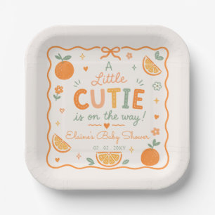 Assiettes En Carton Une petite mignonne est en route Fête de bébé oran
